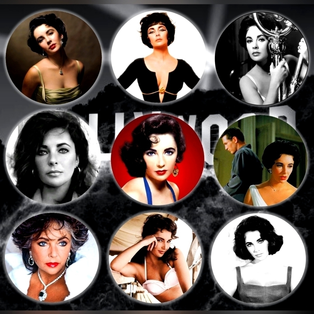 Elizabeth Taylor Jewelry Pin Collection Hollywood Actress Photos